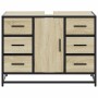 Armario lavabo baño madera ingeniería roble Sonoma 80x33x60 cm de , Muebles de baño - Ref: Foro24-849280, Precio: 123,19 €, D...