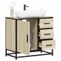 Armario de lavabo de baño madera roble Sonoma 65x33x60 cm de , Muebles de baño - Ref: Foro24-849275, Precio: 93,71 €, Descuen...