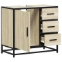 Armario de lavabo de baño madera roble Sonoma 65x33x60 cm de , Muebles de baño - Ref: Foro24-849275, Precio: 93,71 €, Descuen...
