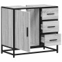 Mueble lavabo baño madera contrachapada sonoma gris 65x33x60 cm de , Muebles de baño - Ref: Foro24-849277, Precio: 96,59 €, D...