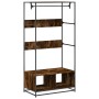 Armario de madera de ingeniería roble ahumado 90x50x180 cm de , Organizadores de vestidores y perchas de barra - Ref: Foro24-...