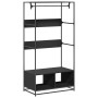 Armario de madera de ingeniería negra 90x50x180 cm de , Organizadores de vestidores y perchas de barra - Ref: Foro24-849294, ...