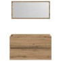 Mueble de baño con espejo de madera ingeniería roble artesanal de , Muebles de baño - Ref: Foro24-856378, Precio: 89,07 €, De...