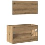 Mueble de baño con espejo de madera ingeniería roble artesanal de , Muebles de baño - Ref: Foro24-856378, Precio: 89,07 €, De...