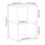Mesita de noche madera contrachapada madera vieja 35x35x55 cm de , Mesitas de noche - Ref: Foro24-856530, Precio: 34,75 €, De...