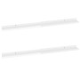 Estantes de pared 2 unidades blanco brillo 100x9x3 cm en Estanterías | Comprar online en Foru.es