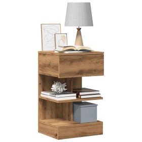 Mesita de noche madera de ingeniería roble artisan 40x35x65 cm de , Mesitas de noche - Ref: Foro24-856750, Precio: 54,84 €, D...