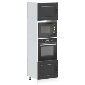 Armarios para horno 2 uds Lucca negra madera de ingeniería de , Armarios de cocina - Ref: Foro24-3315032, Precio: 234,85 €, D...