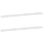 Estantes de pared 2 unidades blanco brillo 115x9x3 cm en Estanterías | Comprar online en Foru.es