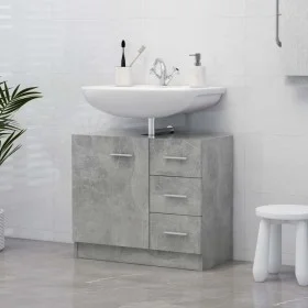 Armario para lavabo contrachapada gris hormigón 63x30x54 cm de vidaXL, Muebles de baño - Ref: Foro24-804188, Precio: 69,88 €,...