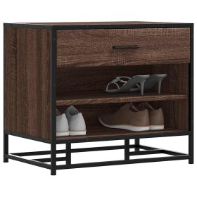 Banco zapatero madera de ingeniería roble marrón 60x40x53,5 cm de , Bancos para recibidores y almacenamiento - Ref: Foro24-84...