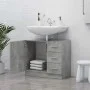Armario para lavabo contrachapada gris hormigón 63x30x54 cm de vidaXL, Muebles de baño - Ref: Foro24-804188, Precio: 69,88 €,...