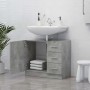 Armario para lavabo contrachapada gris hormigón 63x30x54 cm de vidaXL, Muebles de baño - Ref: Foro24-804188, Precio: 73,04 €,...