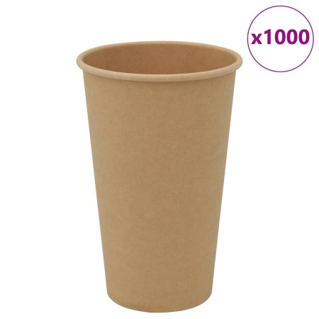 Tazas de café de papel 1000 uds 16oz 400ml marrón de , Vasos desechables - Ref: Foro24-4102797, Precio: 91,68 €, Descuento: %