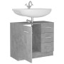 Armario para lavabo contrachapada gris hormigón 63x30x54 cm de vidaXL, Muebles de baño - Ref: Foro24-804188, Precio: 73,04 €,...
