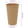 Tazas de café de papel 1000 uds 16oz 400ml marrón de , Vasos desechables - Ref: Foro24-4102797, Precio: 91,68 €, Descuento: %