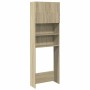 Armario de lavadora madera color roble sonoma 64x25,5x190 cm de , Accesorios para lavadoras y secadoras - Ref: Foro24-849600,...