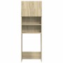 Armario de lavadora madera color roble sonoma 64x25,5x190 cm de , Accesorios para lavadoras y secadoras - Ref: Foro24-849600,...