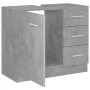 Armario para lavabo contrachapada gris hormigón 63x30x54 cm de vidaXL, Muebles de baño - Ref: Foro24-804188, Precio: 69,88 €,...