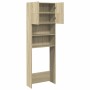 Armario de lavadora madera color roble sonoma 64x25,5x190 cm de , Accesorios para lavadoras y secadoras - Ref: Foro24-849600,...