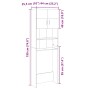 Armario de lavadora madera color roble sonoma 64x25,5x190 cm de , Accesorios para lavadoras y secadoras - Ref: Foro24-849600,...