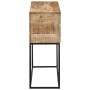 Mesa consola madera maciza mango rugosa y hierro 110x30x75 cm de , Mesas auxiliares - Ref: Foro24-376066, Precio: 163,01 €, D...