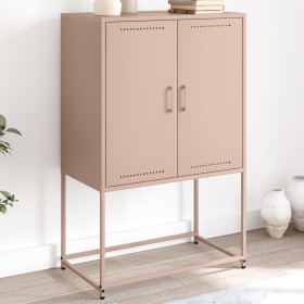 Aparador de acero rosa 68,5x38,5x107 cm de , Aparadores - Ref: Foro24-846507, Precio: 81,52 €, Descuento: %