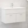 Armario para lavabo madera contrachapada blanco 80x38,5x46 cm de vidaXL, Muebles de baño - Ref: Foro24-804656, Precio: 42,74 ...