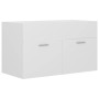Armario para lavabo madera contrachapada blanco 80x38,5x46 cm de vidaXL, Muebles de baño - Ref: Foro24-804656, Precio: 43,18 ...