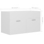 Armario para lavabo madera contrachapada blanco 80x38,5x46 cm de vidaXL, Muebles de baño - Ref: Foro24-804656, Precio: 43,18 ...