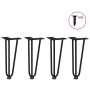 Patas de mesa tipo horquilla 4 uds acero macizo negro 30 cm de , Patas para mesas - Ref: Foro24-4012436, Precio: 44,69 €, Des...