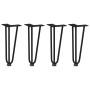 Patas de mesa tipo horquilla 4 uds acero macizo negro 30 cm de , Patas para mesas - Ref: Foro24-4012436, Precio: 44,69 €, Des...