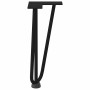 Patas de mesa tipo horquilla 4 uds acero macizo negro 30 cm de , Patas para mesas - Ref: Foro24-4012436, Precio: 44,69 €, Des...