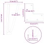 Patas de mesa tipo horquilla 4 uds acero macizo antracita 20 cm de , Patas para mesas - Ref: Foro24-4012434, Precio: 41,65 €,...