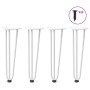 Patas de mesa tipo horquilla 4 uds acero macizo blanco 42 cm de , Patas para mesas - Ref: Foro24-4012441, Precio: 50,57 €, De...