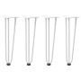 Patas de mesa tipo horquilla 4 uds acero macizo blanco 42 cm de , Patas para mesas - Ref: Foro24-4012441, Precio: 50,57 €, De...