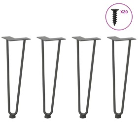Patas de mesa tipo horquilla 4 uds acero macizo antracita 42 cm de , Patas para mesas - Ref: Foro24-4012422, Precio: 45,30 €,...