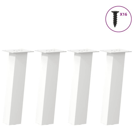 Patas para mesa de centro 4 uds acero blanco 30 cm de , Patas para mesas - Ref: Foro24-4012497, Precio: 59,83 €, Descuento: %