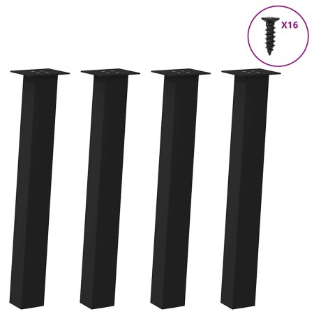 Patas para mesa de centro 4 uds acero negro 72 cm de , Patas para mesas - Ref: Foro24-4012504, Precio: 71,14 €, Descuento: %