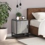 Mesita noche madera de ingeniería gris sonoma 40x31x50 cm metal de , Mesitas de noche - Ref: Foro24-848715, Precio: 38,47 €, ...