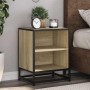 Mesita de noche madera ingeniería roble sonoma 40x31x50cm metal de , Mesitas de noche - Ref: Foro24-848701, Precio: 35,68 €, ...