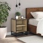 Mesita de noche madera ingeniería roble sonoma 40x31x50cm metal de , Mesitas de noche - Ref: Foro24-848701, Precio: 35,68 €, ...