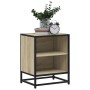 Mesita de noche madera ingeniería roble sonoma 40x31x50cm metal de , Mesitas de noche - Ref: Foro24-848701, Precio: 35,68 €, ...