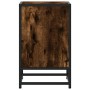Mesita noche madera ingeniería roble ahumado 40x31x50cm metal de , Mesitas de noche - Ref: Foro24-848703, Precio: 36,12 €, De...