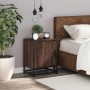Mesita de noche madera ingeniería roble marrón 40x31x50cm metal de , Mesitas de noche - Ref: Foro24-848717, Precio: 37,97 €, ...