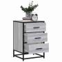 Mesita noche madera ingeniería gris sonoma 40x34,5x60 cm metal de , Mesitas de noche - Ref: Foro24-848722, Precio: 63,27 €, D...