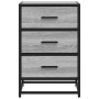 Mesita noche madera ingeniería gris sonoma 40x34,5x60 cm metal de , Mesitas de noche - Ref: Foro24-848722, Precio: 63,27 €, D...