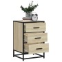 Mesita noche madera ingeniería roble sonoma 40x34,5x60cm metal de , Mesitas de noche - Ref: Foro24-848720, Precio: 61,12 €, D...