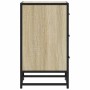 Mesita noche madera ingeniería roble sonoma 40x34,5x60cm metal de , Mesitas de noche - Ref: Foro24-848720, Precio: 61,12 €, D...