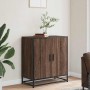 Aparador madera ingeniería y metal marrón roble 68x35x76 cm de , Aparadores - Ref: Foro24-848968, Precio: 78,26 €, Descuento: %
